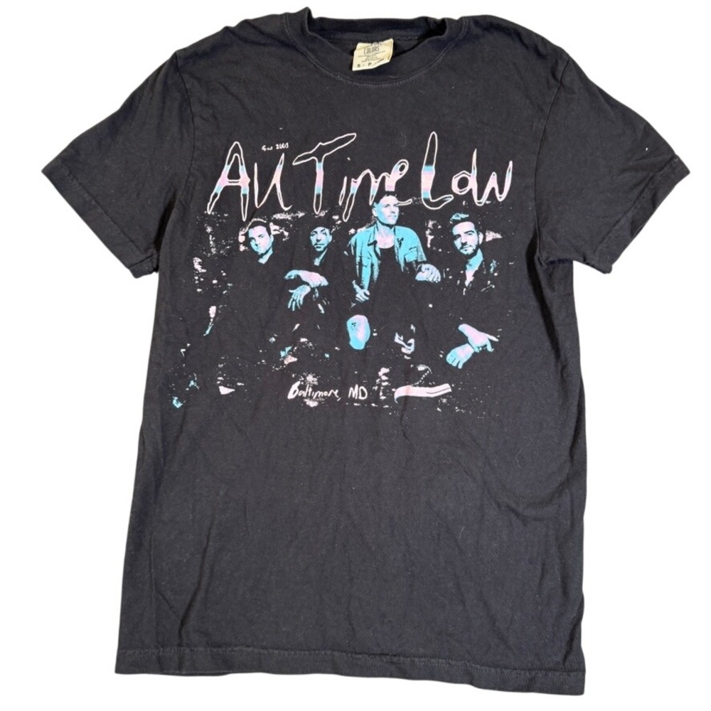 All Time Low Band T-Shirt Comfort Colors Baltimore MD Graphic Tee Black Small